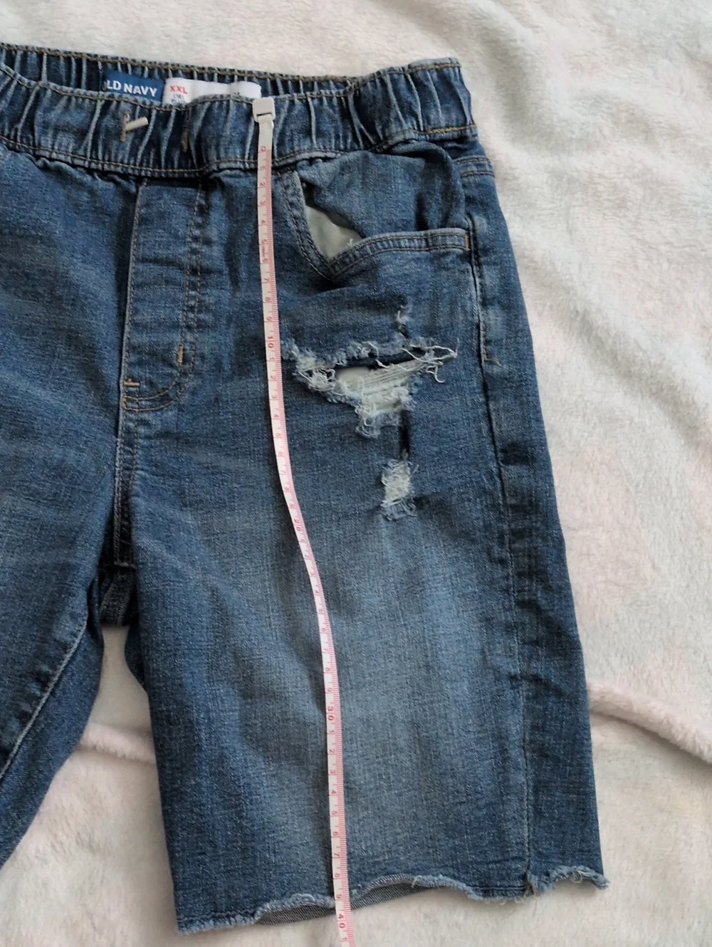 Old Navy Blue Denim Elastic Waist Shorts Size XXL (18)